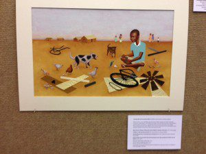 Illustration for sale from the award-winning The Boy Who Harnessed the Wind.