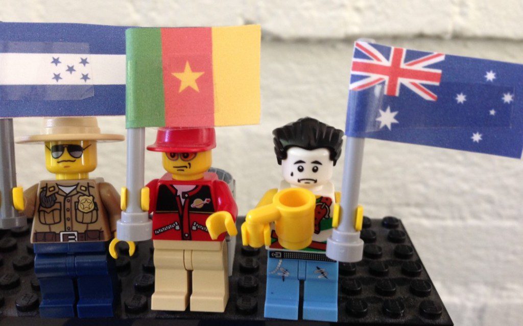 Fans lament the three World Cup teams that neither won nor tied a single game. From left, Honduras, Cameroon, and Australia.
