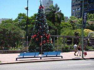 Ever seen a Christmas tree in the middle of summer? Yes, the end of December is summer in most of South America.