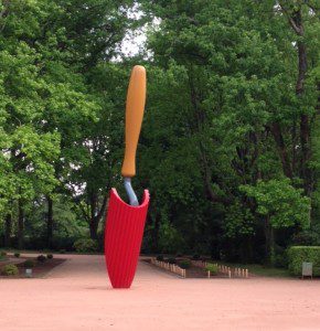 A sculpture by Claes Oldenburg at the Serralves gardens in Porto.