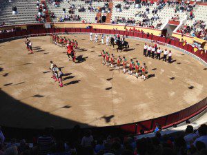 The introduction of the two bullfighting teams is accompanied by music and fanfare. In years past, prominent fado singers performed at bullfights.
