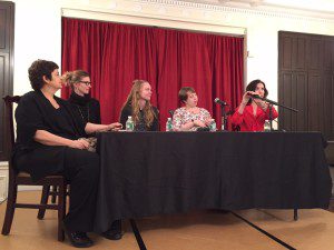 Panelists, from left, Mary Ann Newman, Heather Cleary, Katrine Ogaard Jensen, Allison M. Charette, and moderator Allison Markin Powell.