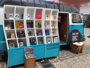 A Translation Van featured classic Portuguese authors in French, German, and English.