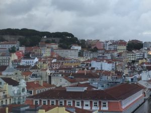 The Castelo São Jorge, top left, is an iconic part of the Lisbon skyline.