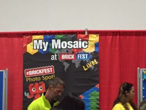 Mosaic building with LEGO was a popular activity.
